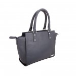 Beau Design Stylish Dark Blue Imported PU Leather Handbag With Double Handle For Women's/Ladies/Girls